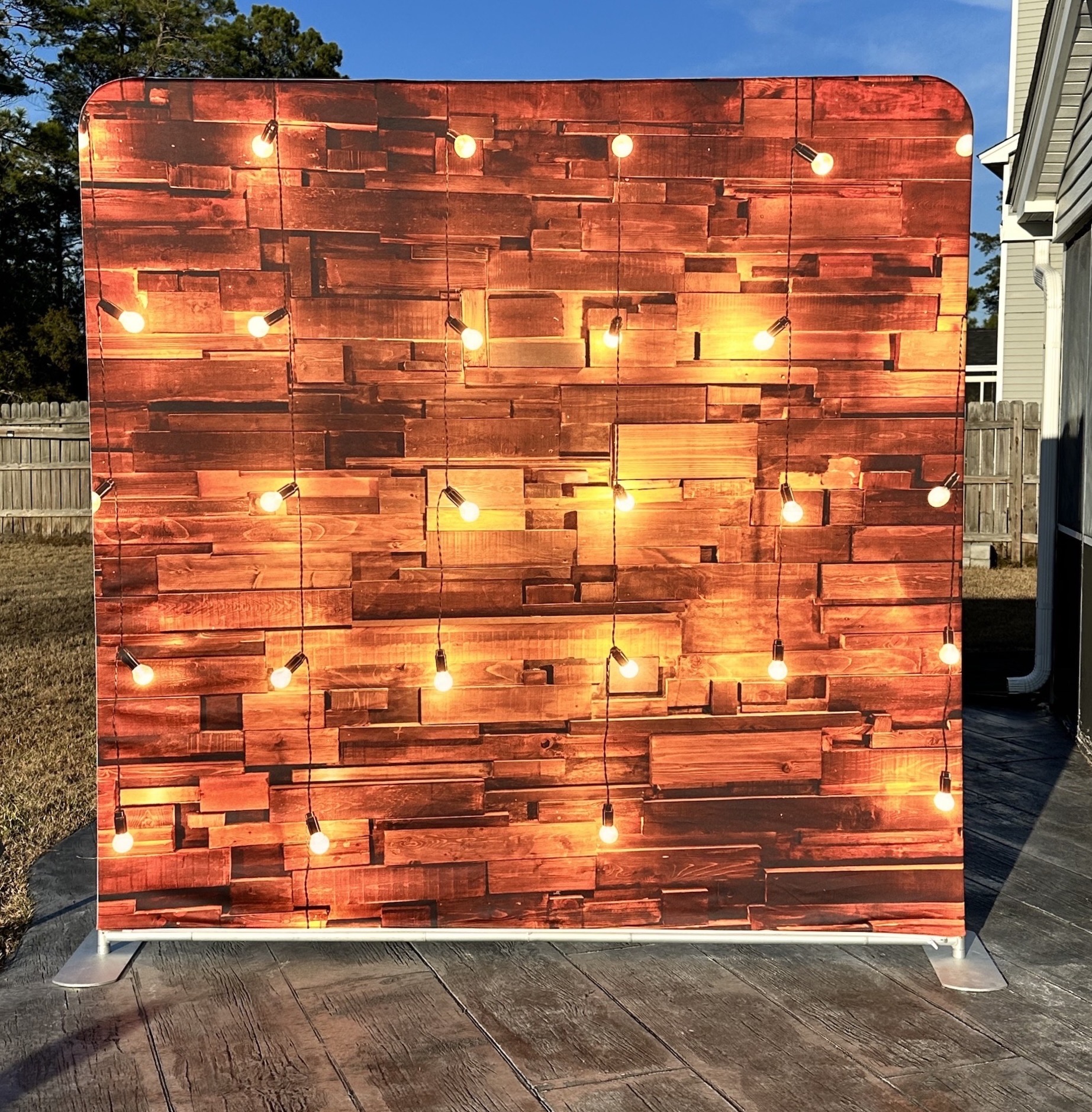 Lighted Rustic Wall